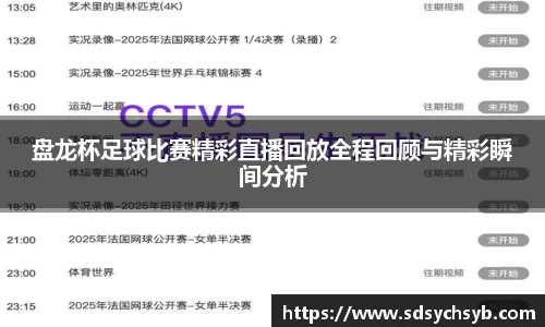 盘龙杯足球比赛精彩直播回放全程回顾与精彩瞬间分析