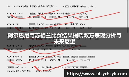 阿尔巴尼与苏格兰比赛结果揭晓双方表现分析与未来展望